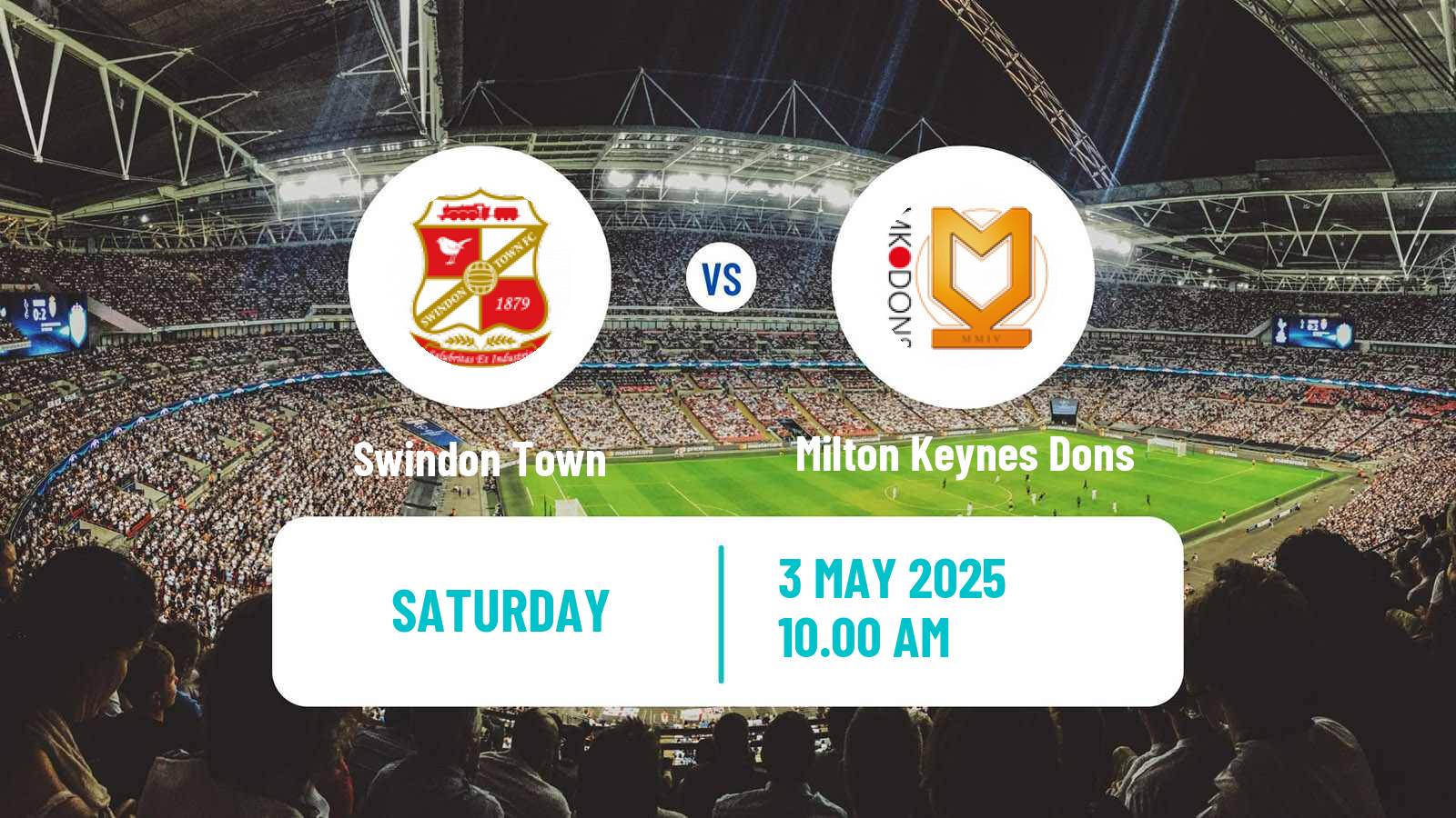 Soccer English League Two Swindon Town - Milton Keynes Dons