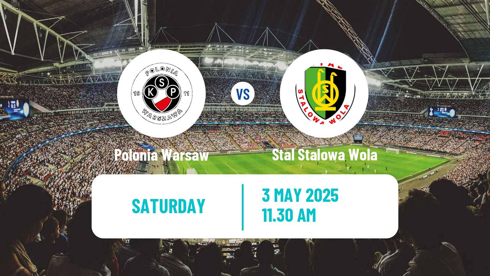 Soccer Polish Division 1 Polonia Warsaw - Stal Stalowa Wola