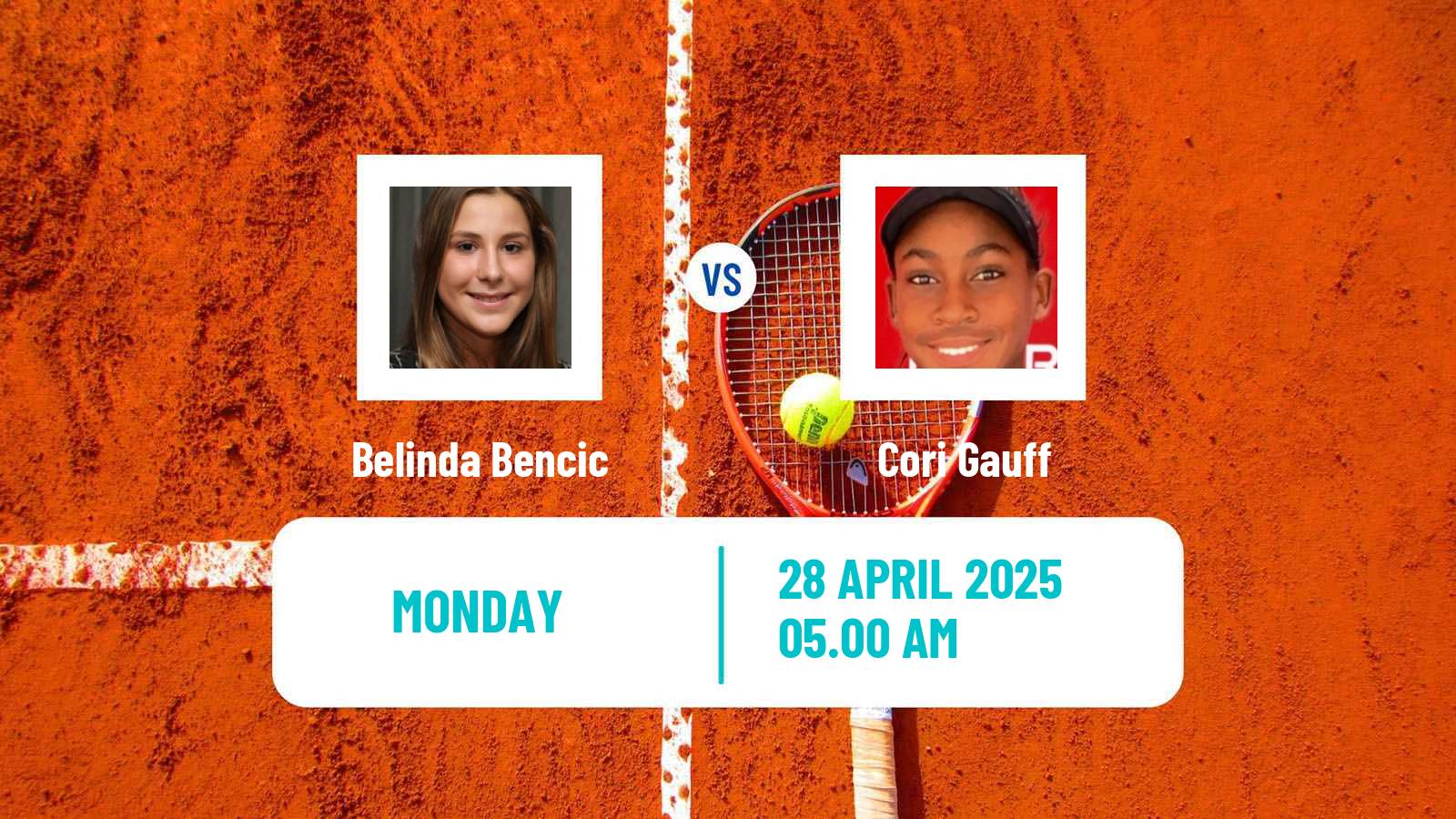 Tennis WTA Madrid Belinda Bencic - Cori Gauff