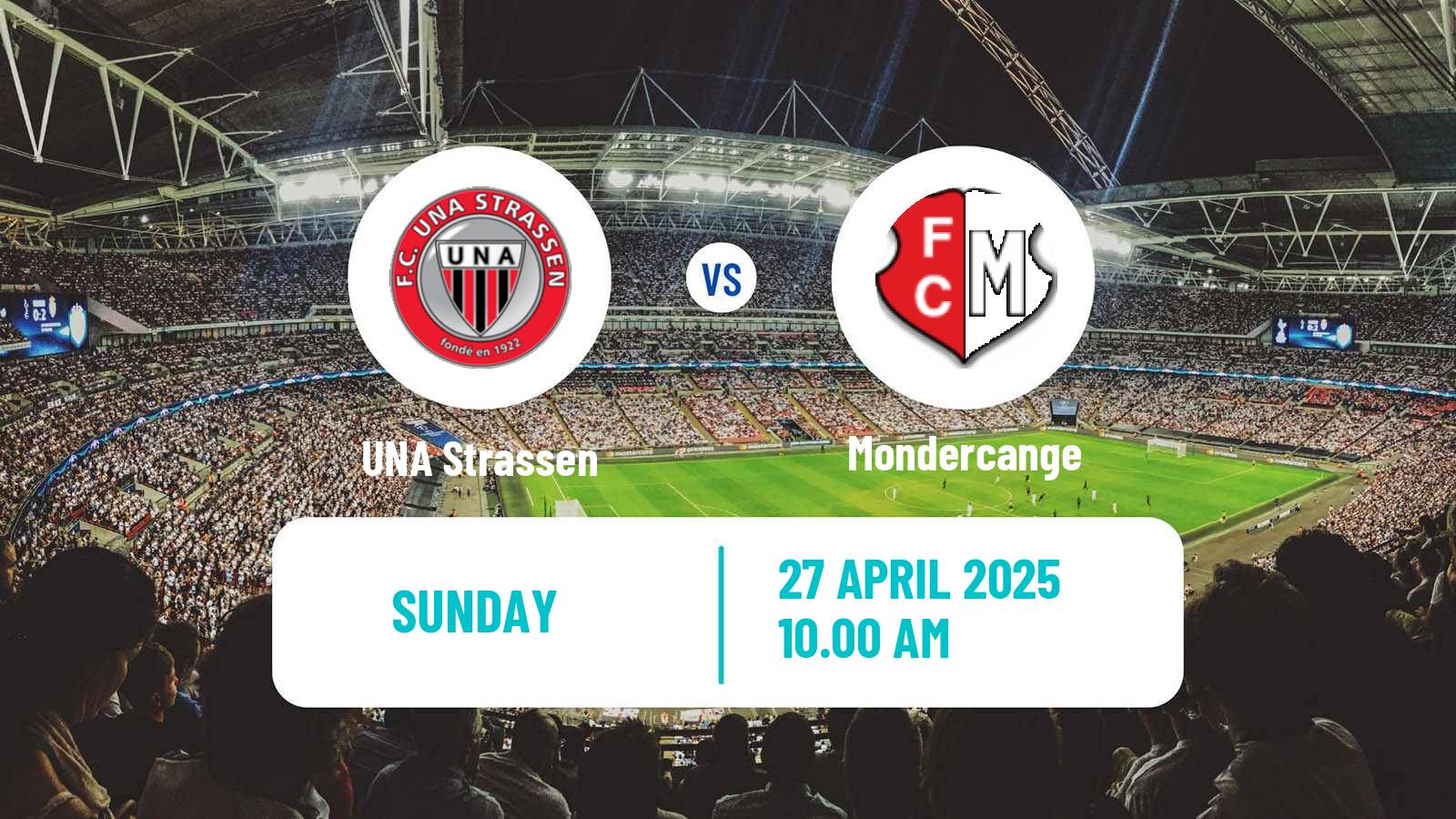 Soccer Luxembourg National Division UNA Strassen - Mondercange