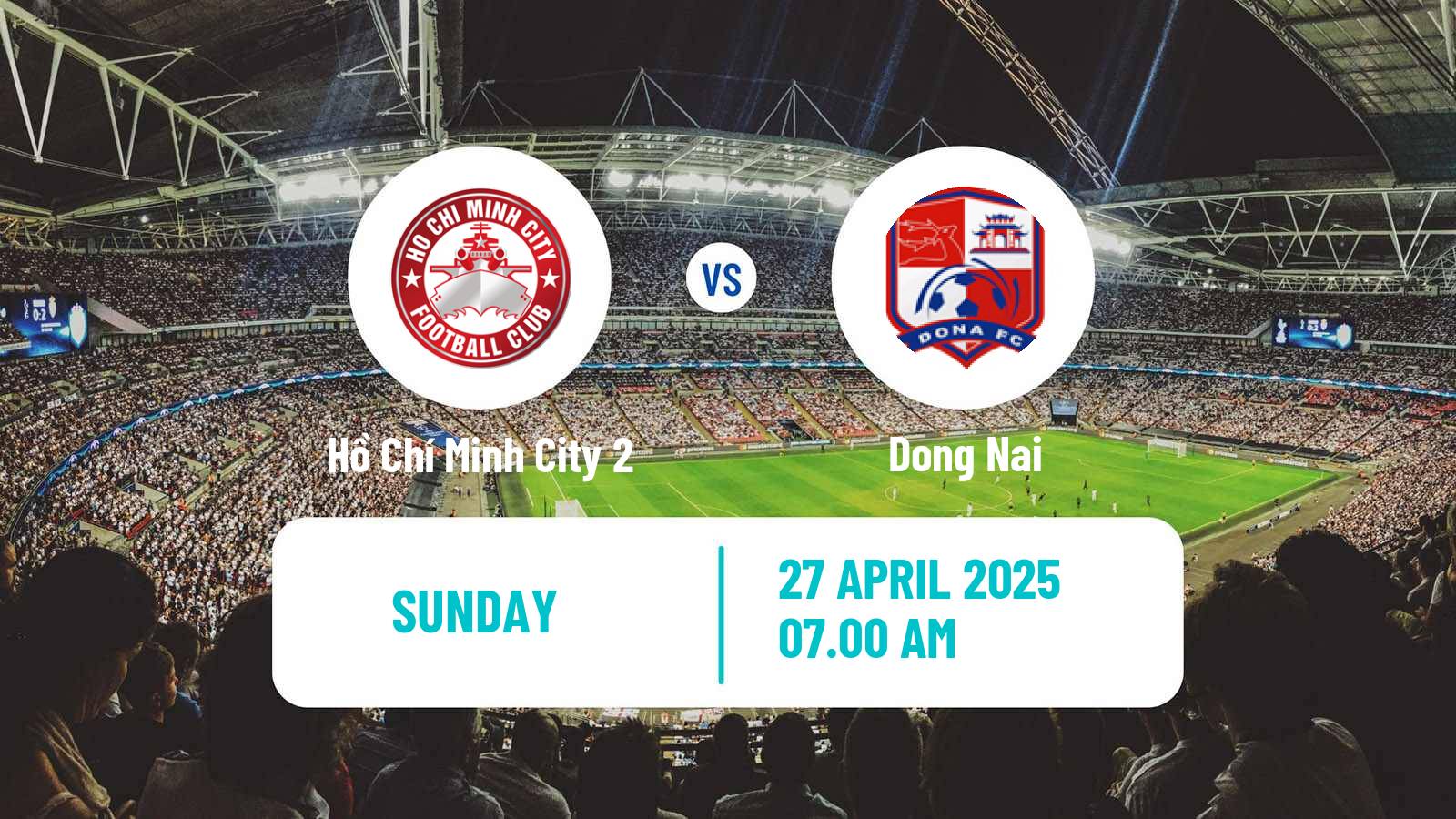 Soccer Vietnamese V League 2 Hồ Chí Minh City 2 - Dong Nai