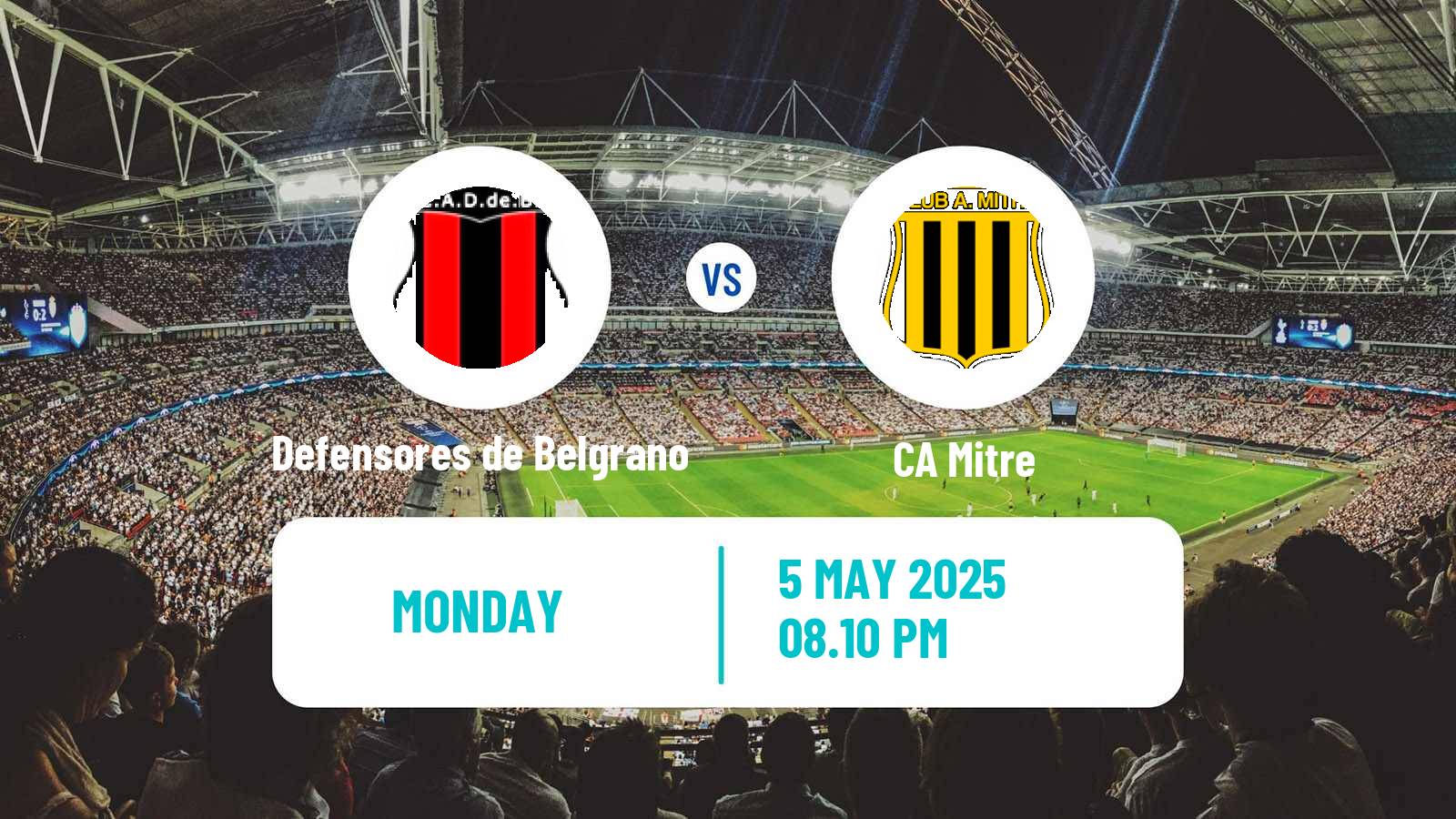 Football Argentinian Primera Nacional Defensores de Belgrano - Mitre