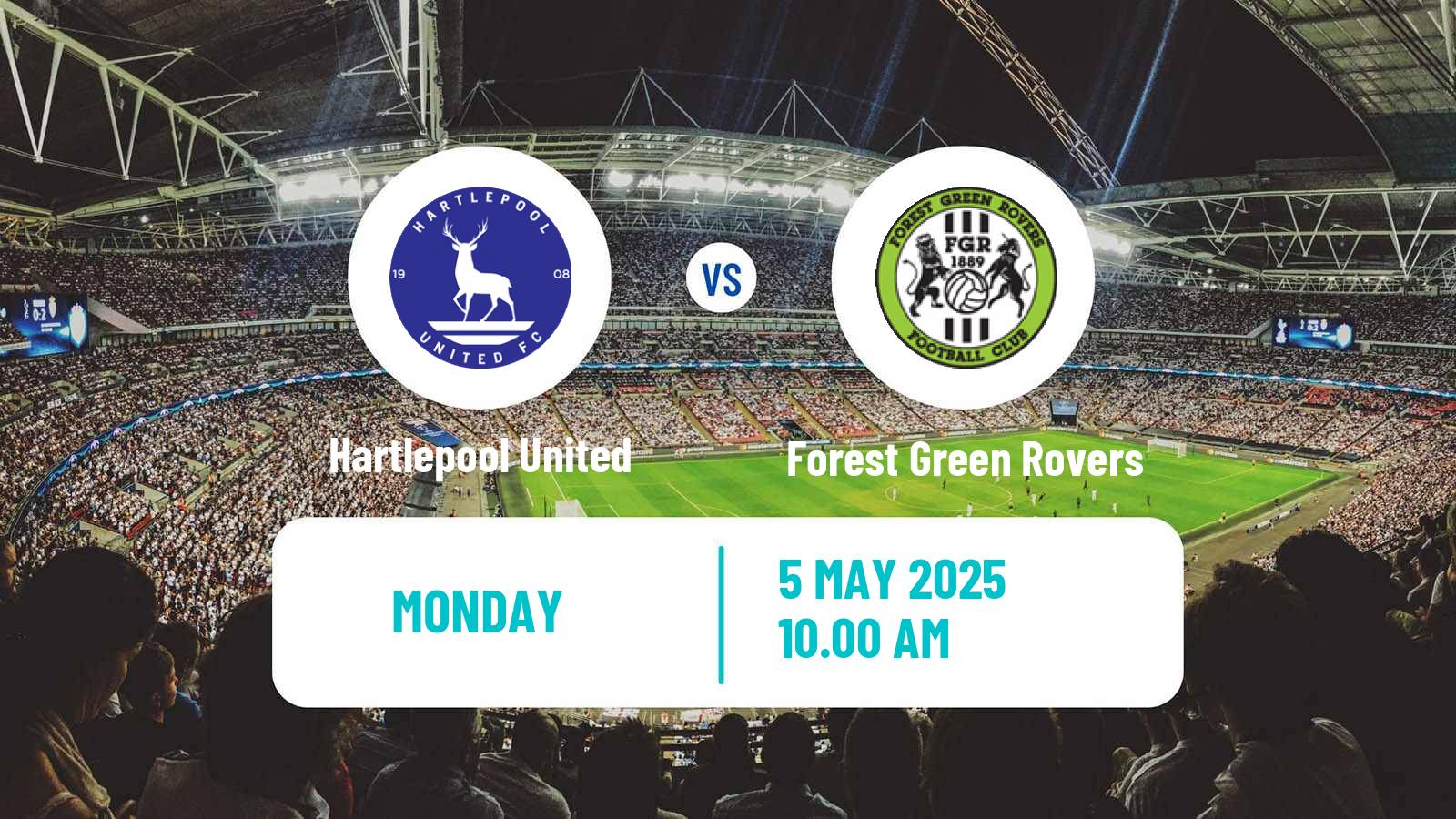 Soccer English National League Hartlepool United - Forest Green Rovers