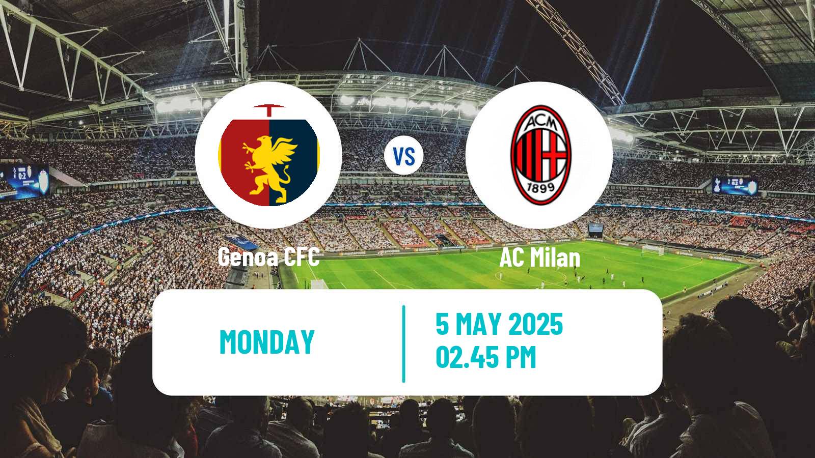 Soccer Italian Serie A Genoa - Milan