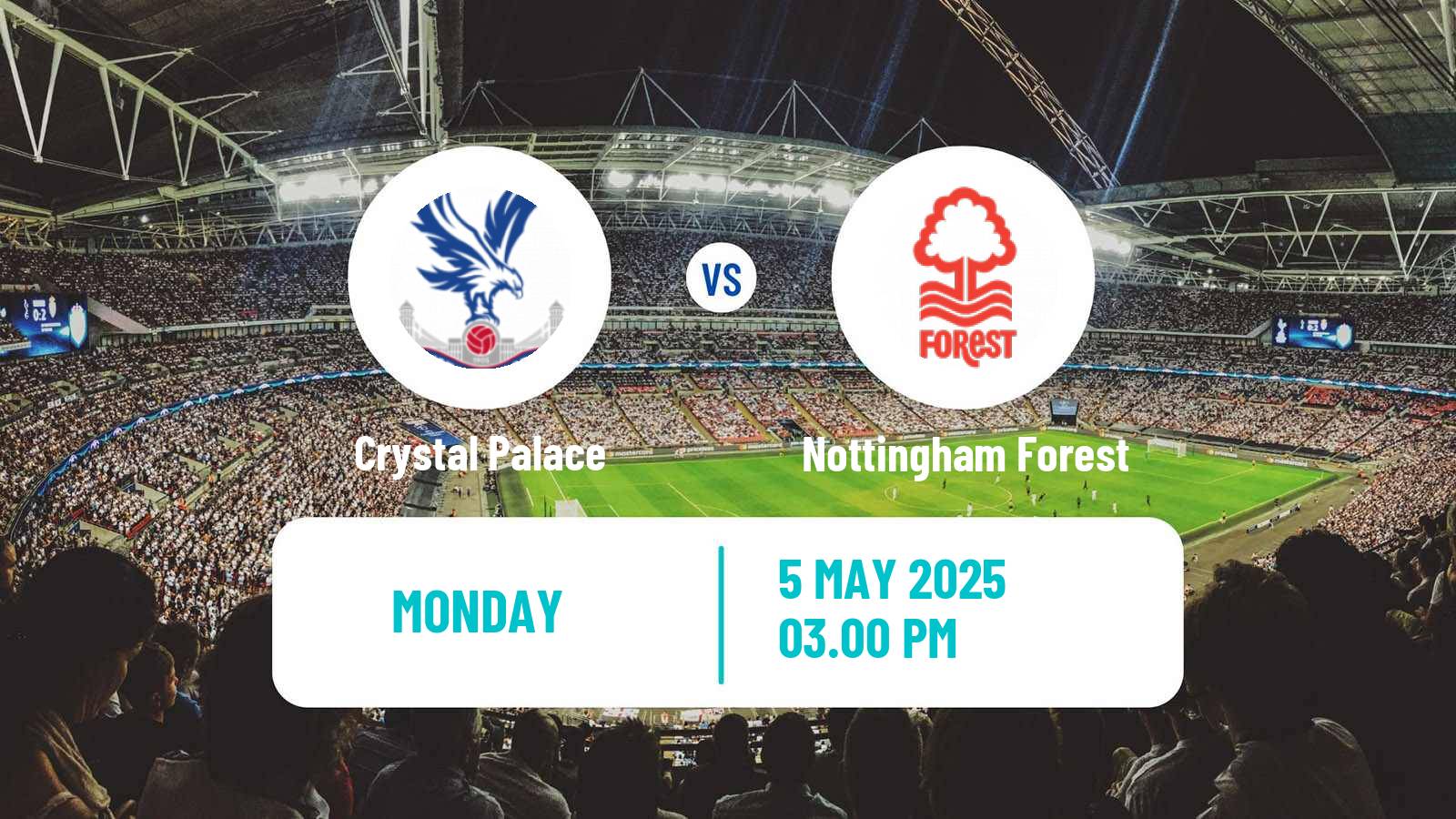 Soccer English Premier League Crystal Palace - Nottingham Forest