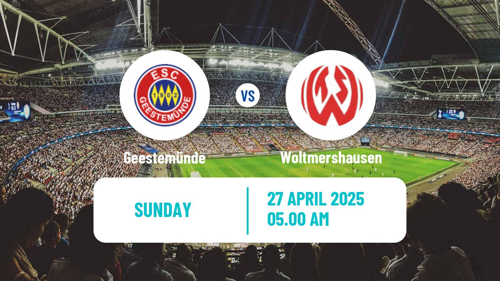 Soccer German Oberliga Bremen Geestemünde - Woltmershausen