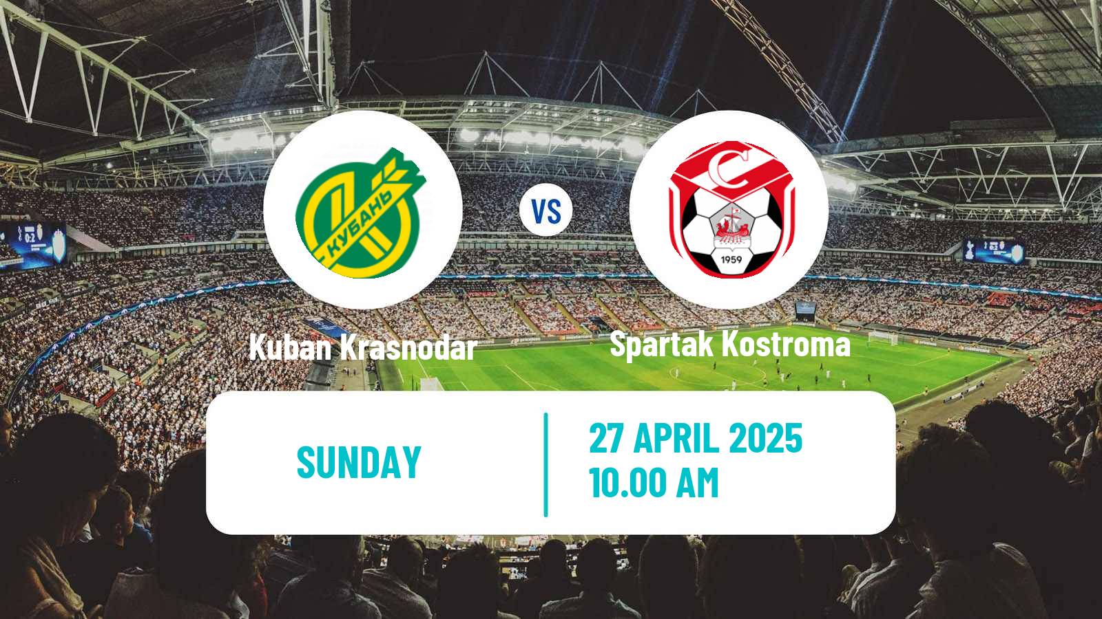 Soccer Russian FNL 2 Division A Gold Kuban Krasnodar - Spartak Kostroma