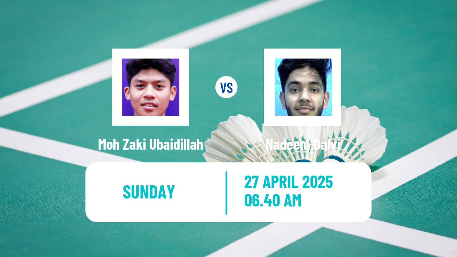 Badminton BWF Sudirman Cup Men Moh Zaki Ubaidillah - Nadeem Dalvi