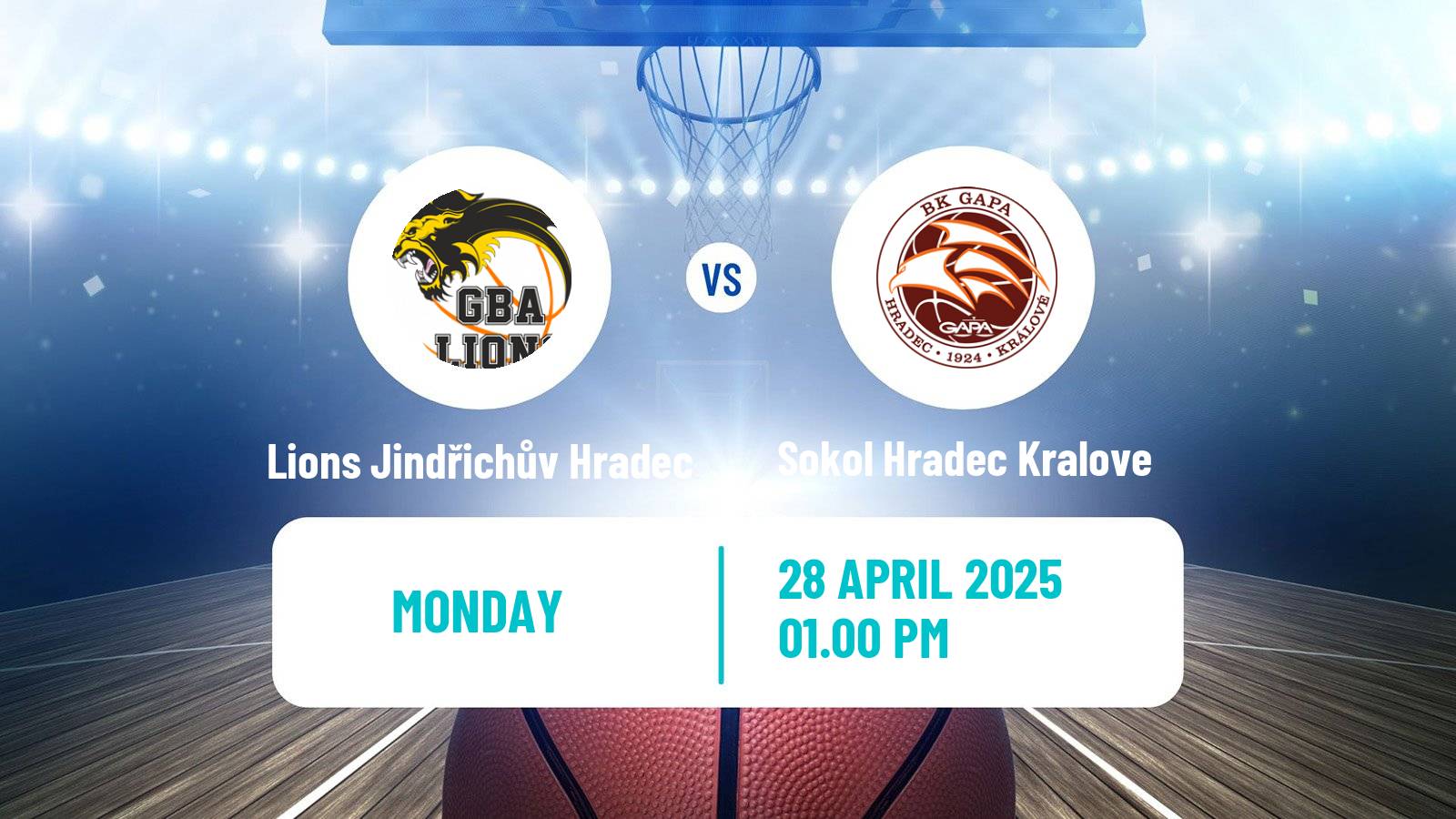 Basketball Czech NBL Lions Jindřichův Hradec - Sokol Hradec Kralove