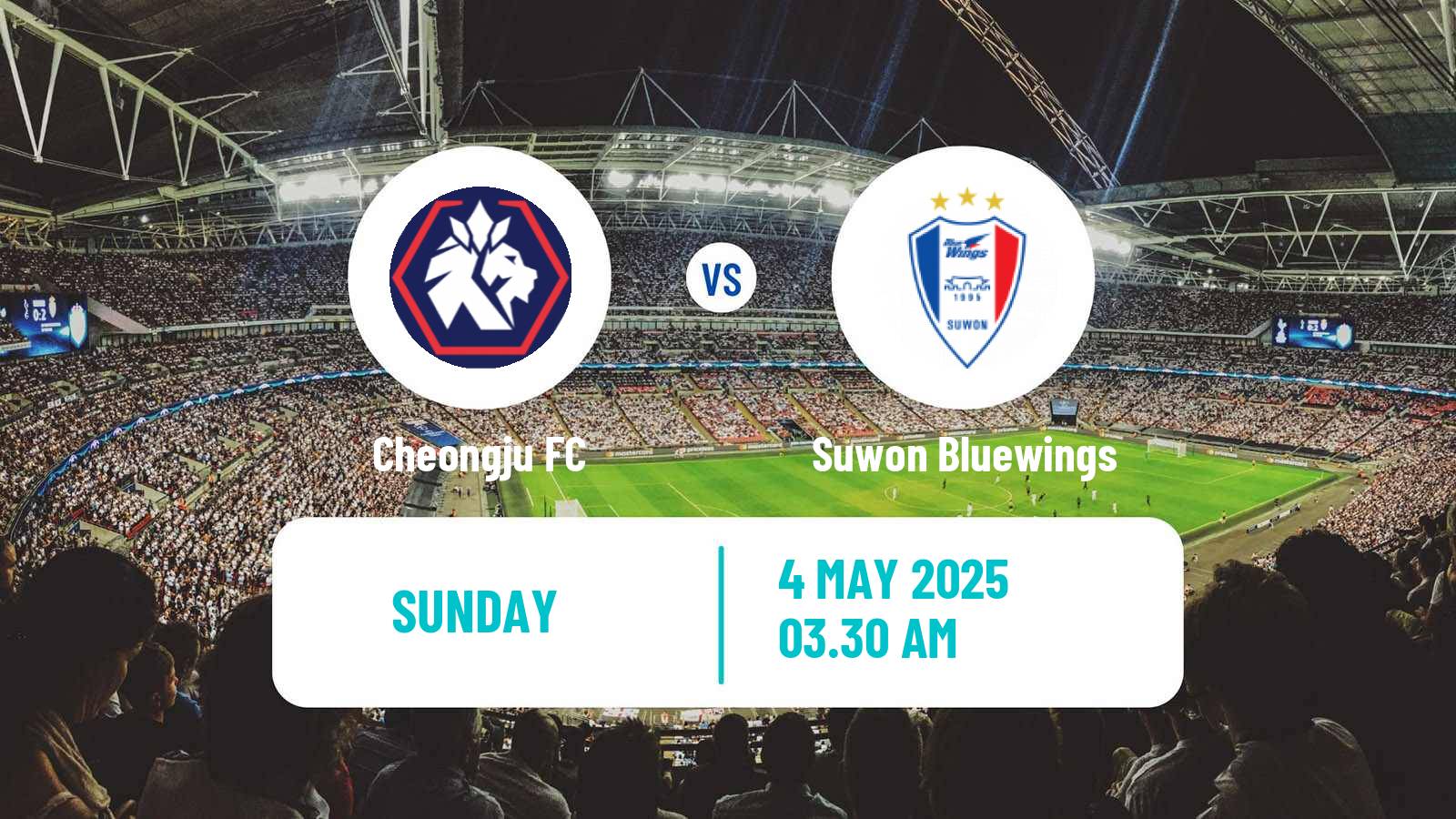 Soccer South Korean K-League 2 Cheongju - Suwon Bluewings