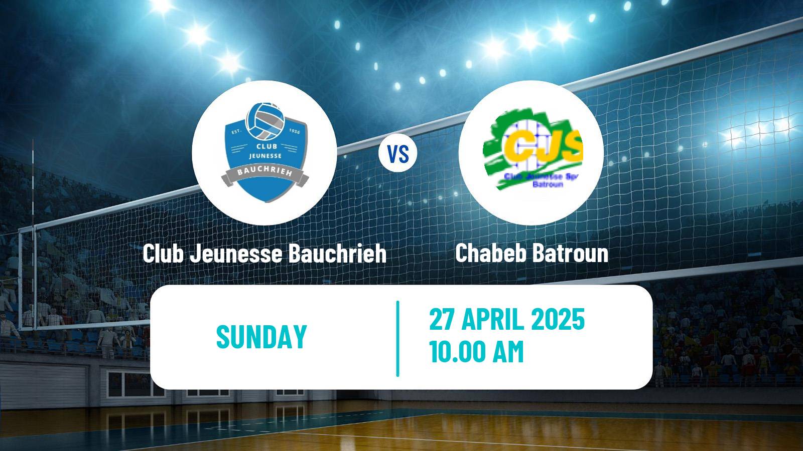 Volleyball Lebanese 1st Division Volleyball Club Jeunesse Bauchrieh - Chabeb Batroun
