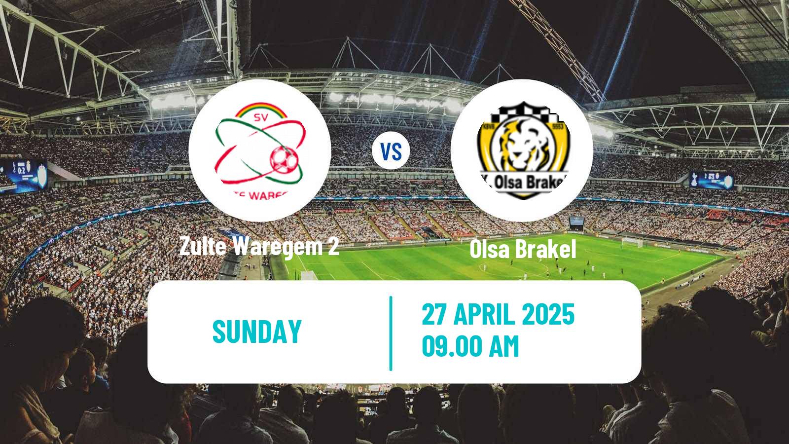 Football Belgian Second Amateur Division Group A Zulte Waregem 2 - Olsa Brakel