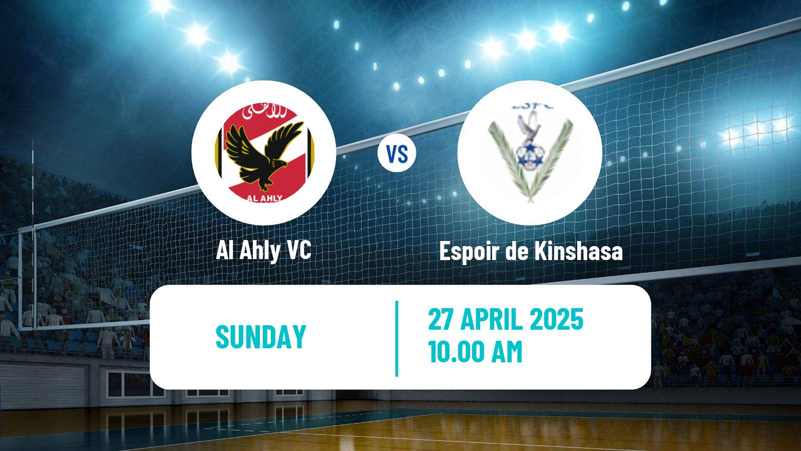 Volleyball African Club Championship Volleyball Al Ahly - Espoir de Kinshasa