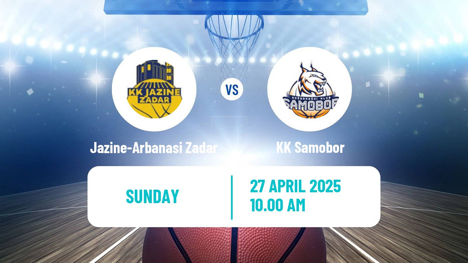 Basketball Croatian Prva Liga Basketball Jazine-Arbanasi Zadar - Samobor