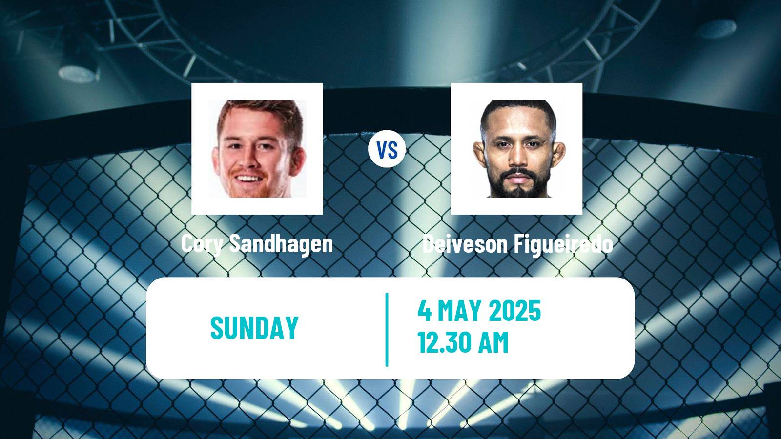 MMA Bantamweight UFC Men Cory Sandhagen - Deiveson Figueiredo
