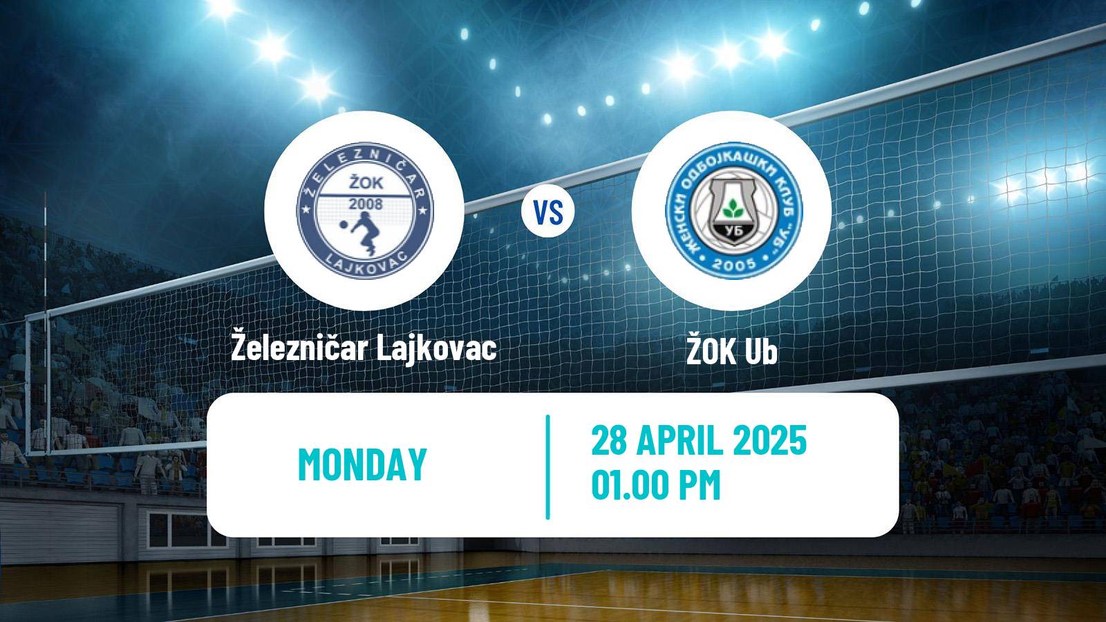 Volleyball Serbian Liga Volleyball Women Železničar Lajkovac - Ub