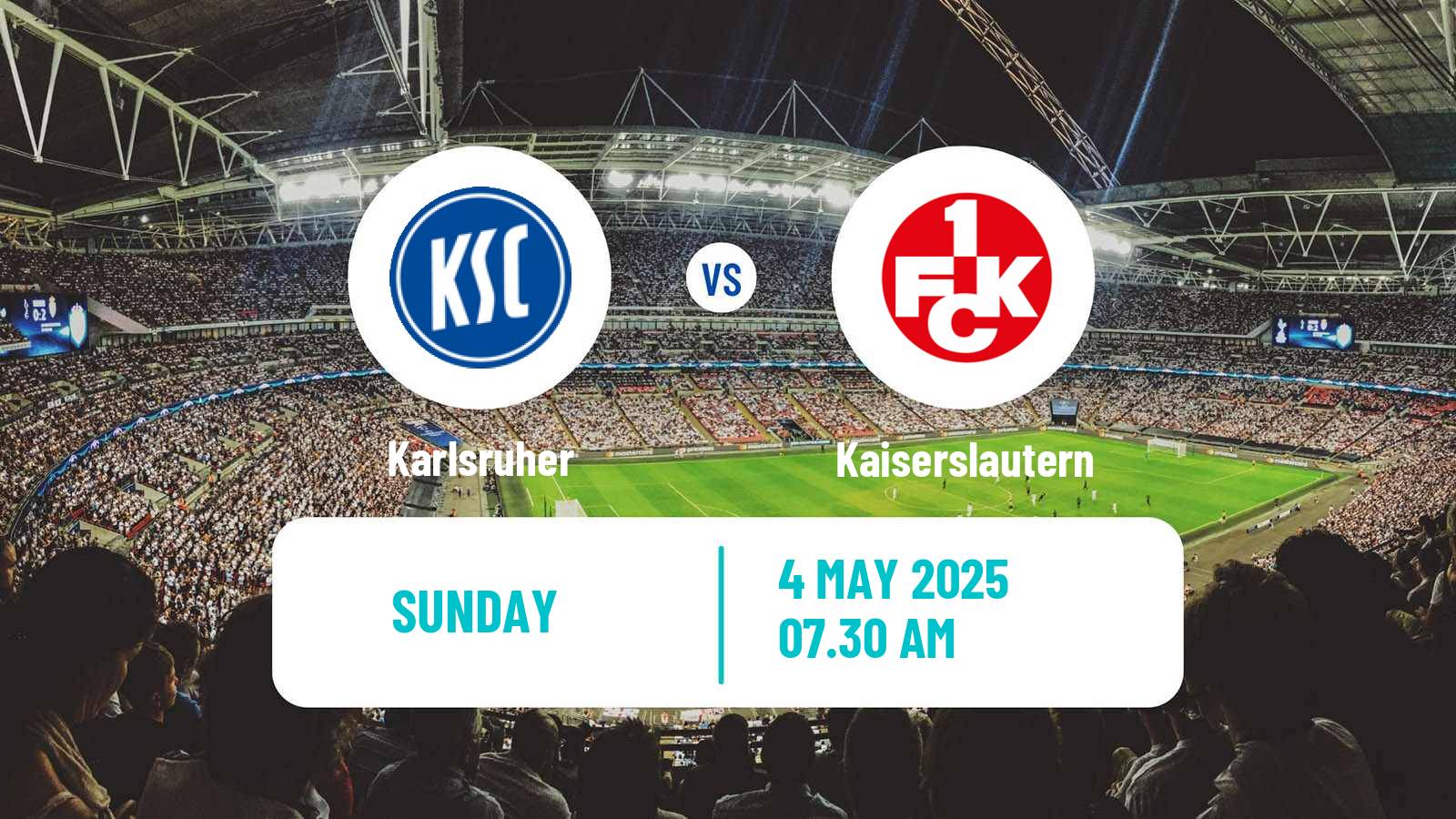 Football German 2 Bundesliga Karlsruher - Kaiserslautern