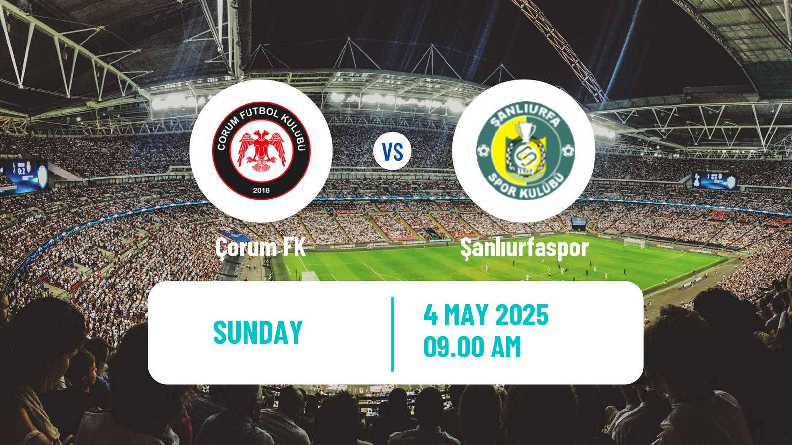 Soccer Turkish First League Çorum - Şanlıurfaspor
