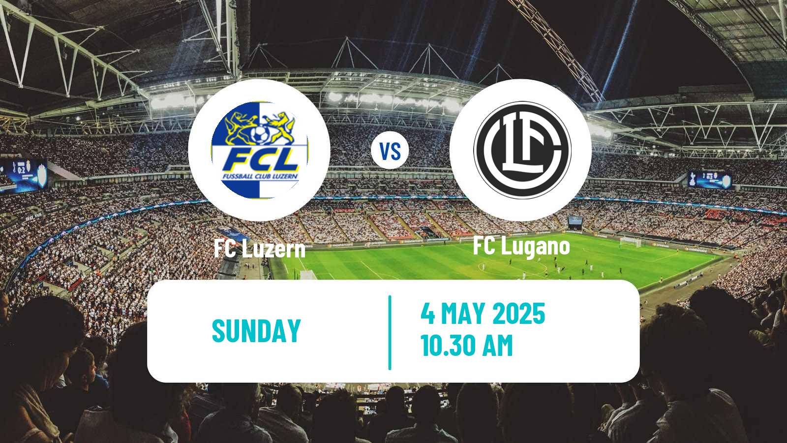 Soccer Swiss Super League Luzern - Lugano