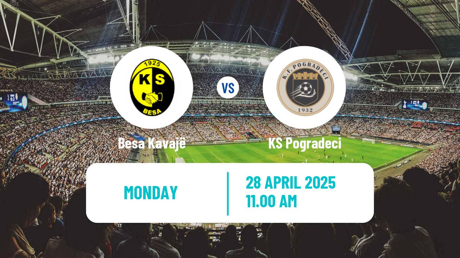 Soccer Albanian Super League Besa Kavajë - Pogradeci