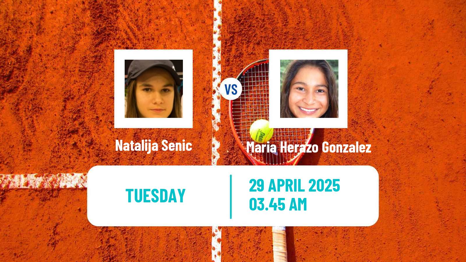 Tennis ITF W15 Kursumlijska Banja 20 Women Natalija Senic - Maria Herazo Gonzalez