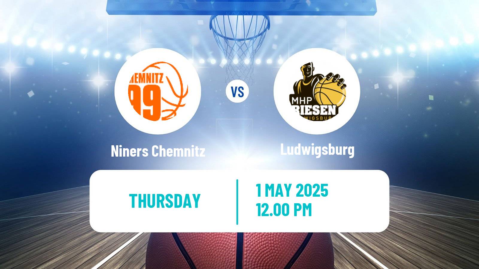 Basketball German BBL Niners Chemnitz - Ludwigsburg