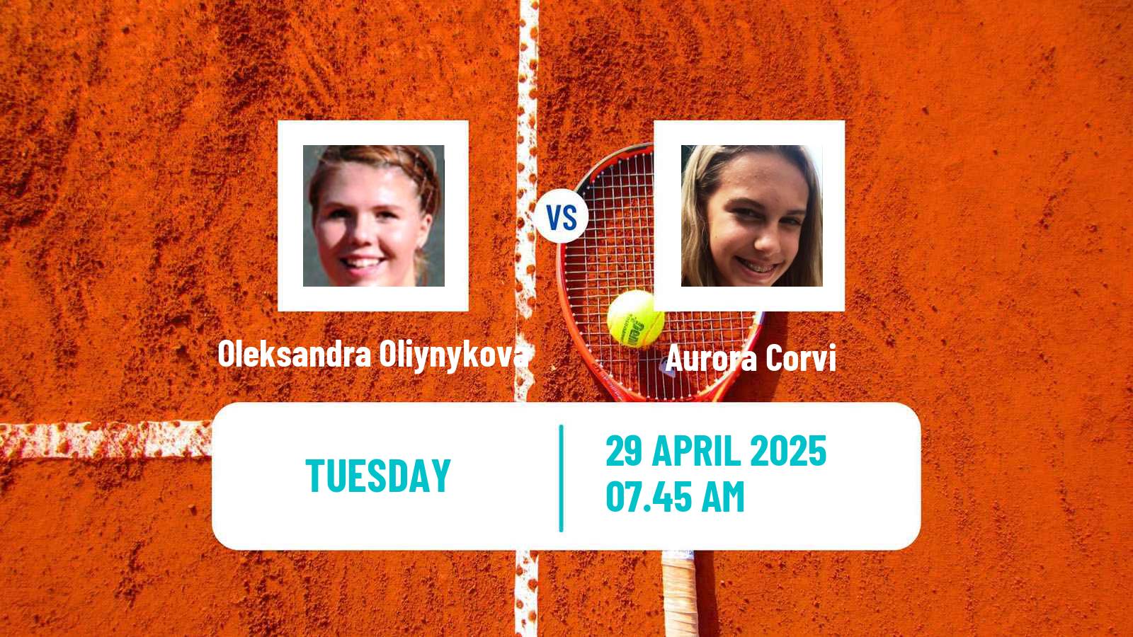 Tennis ITF W35 Santa Margherita Di Pula 5 Women Oleksandra Oliynykova - Aurora Corvi