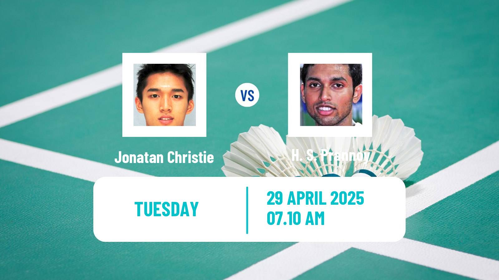 Badminton BWF Sudirman Cup Men Jonatan Christie - H. S. Prannoy