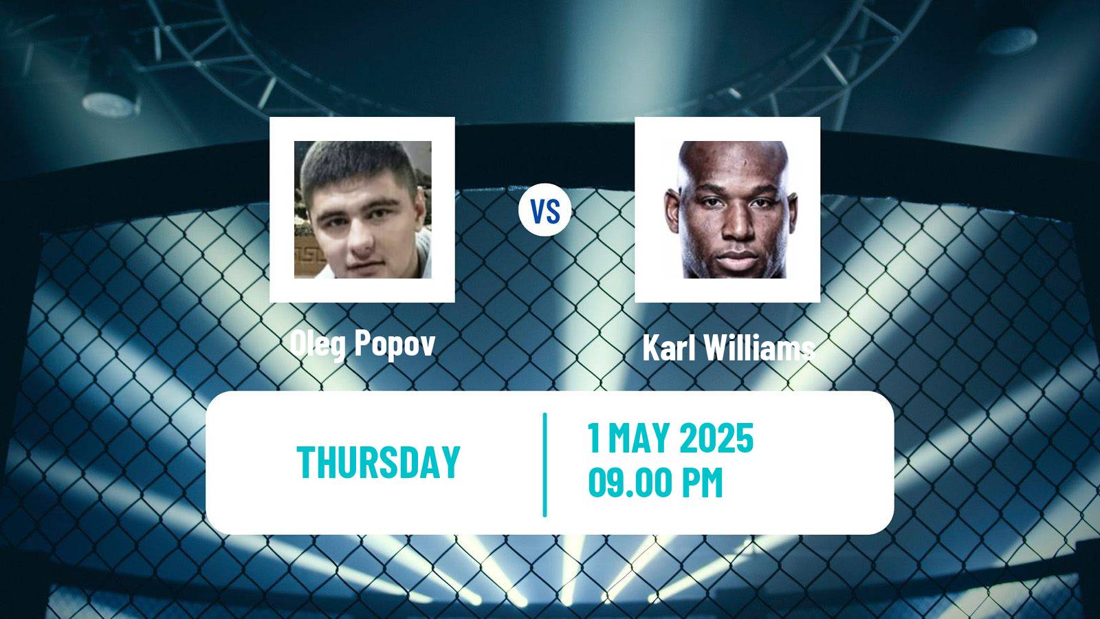 MMA Heavyweight Pfl Tournament Men Oleg Popov - Karl Williams
