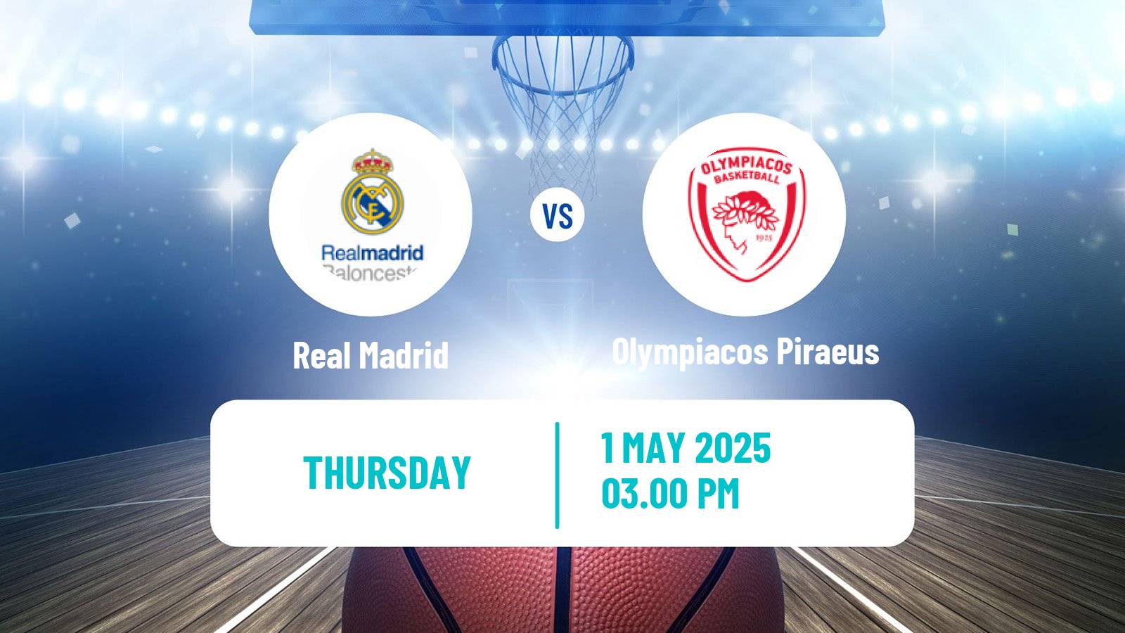 Basketball Euroleague Real Madrid - Olympiacos Piraeus