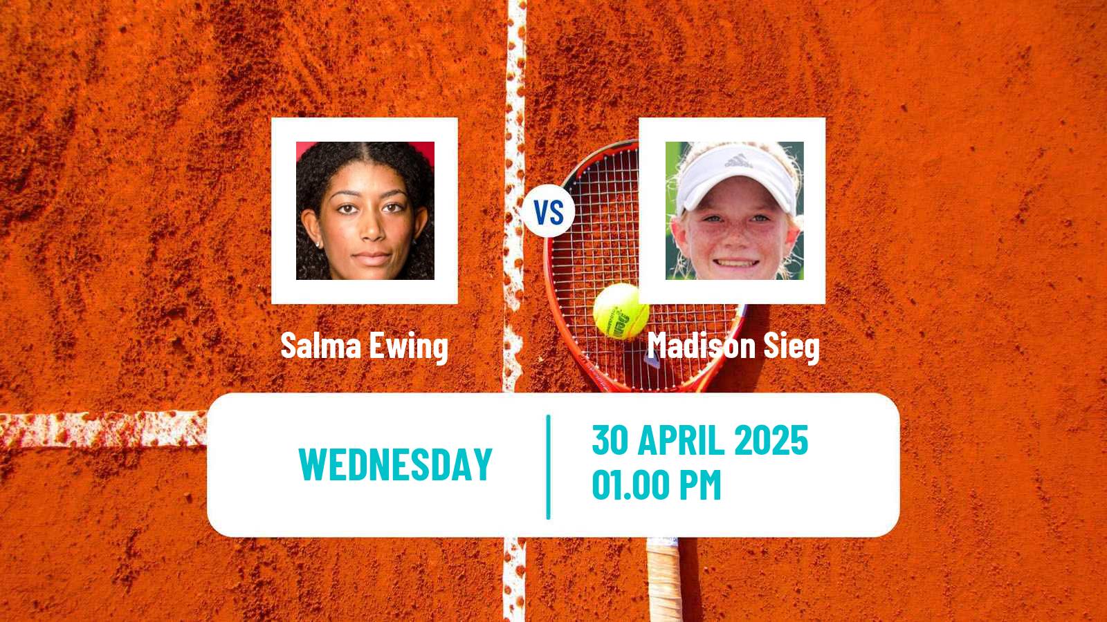 Tennis ITF W35 Boca Raton Fl 3 Women Salma Ewing - Madison Sieg