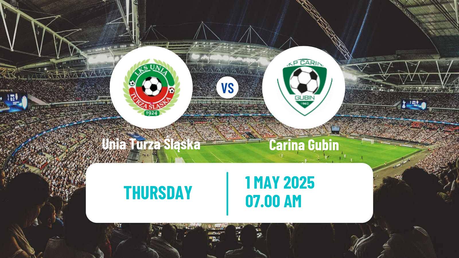 Soccer Polish Division 3 - Group III Unia Turza Śląska - Carina Gubin