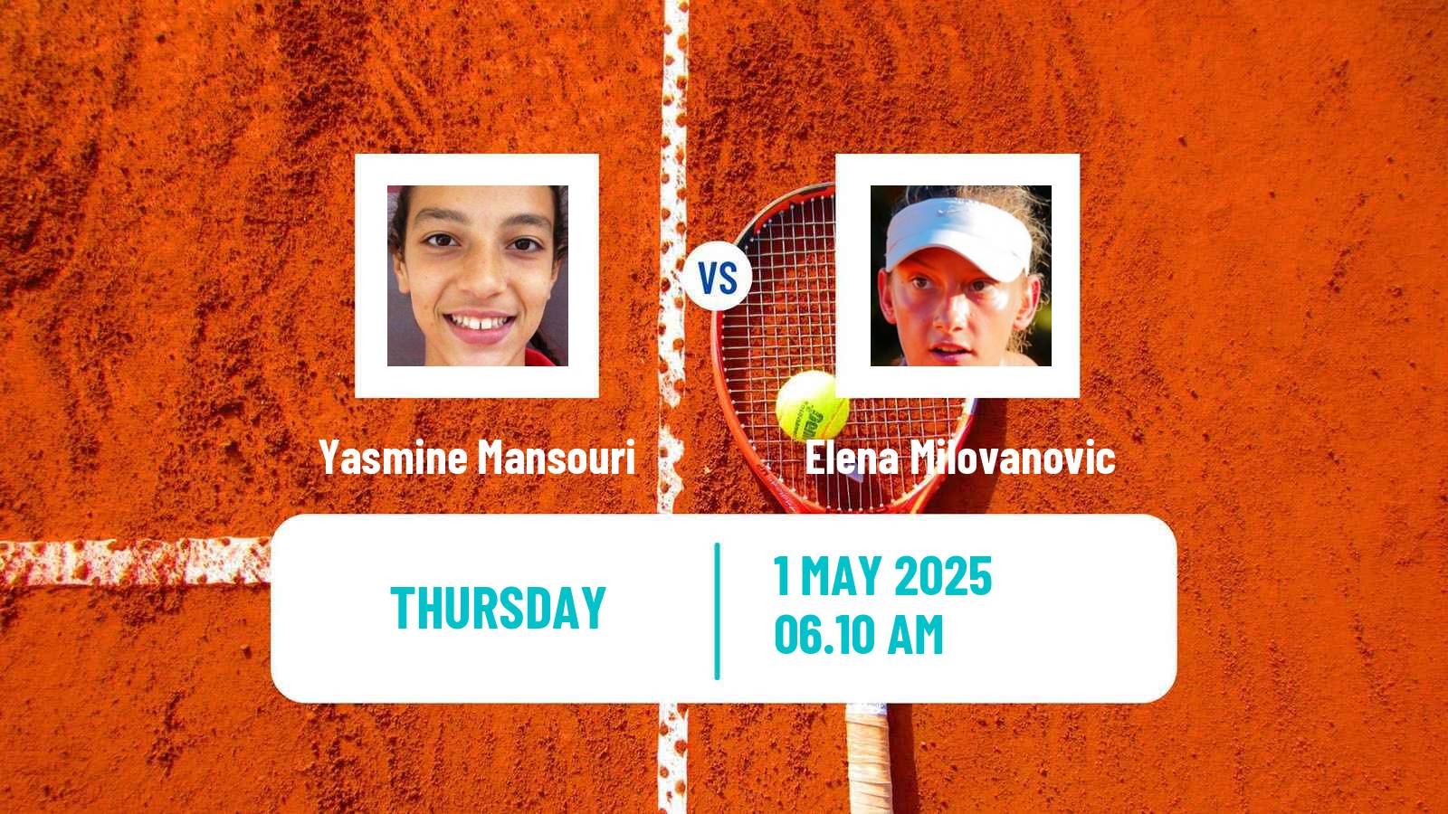 Tennis ITF W50 Yecla Women Yasmine Mansouri - Elena Milovanovic