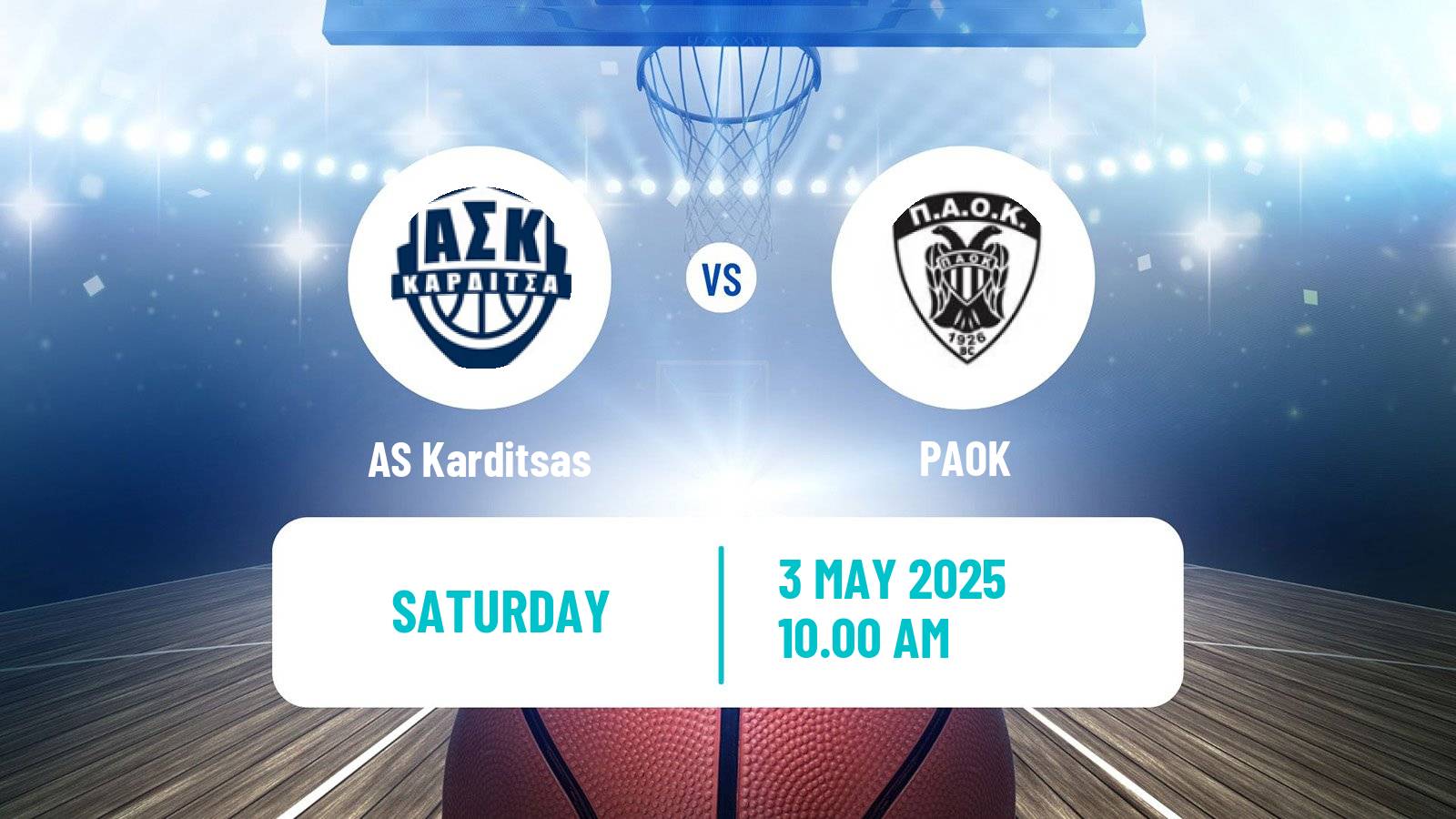 Basketball Greek Basket League A1 Karditsas - PAOK