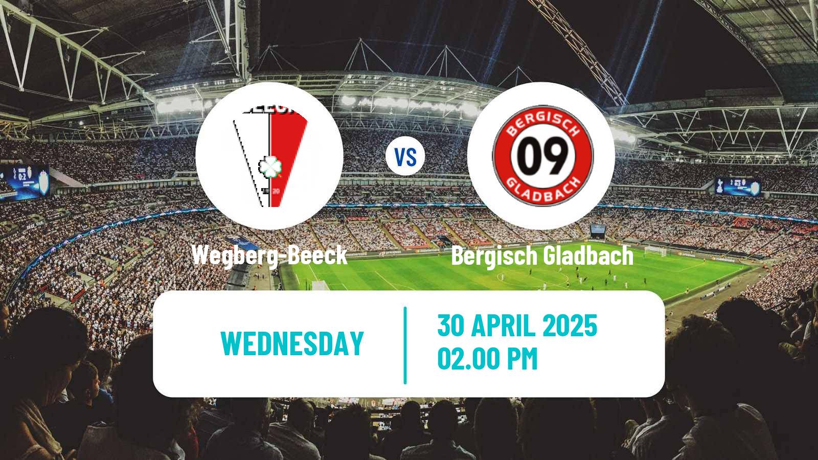 Soccer German Oberliga Mittelrhein Wegberg-Beeck - Bergisch Gladbach