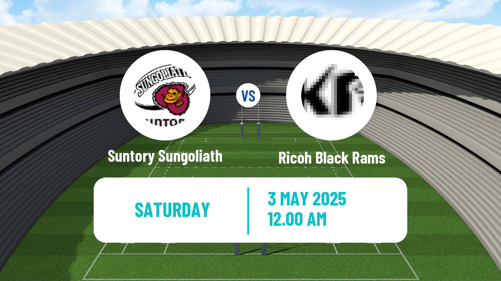 Rugby union Japan League One Rugby Union Suntory Sungoliath - Ricoh Black Rams