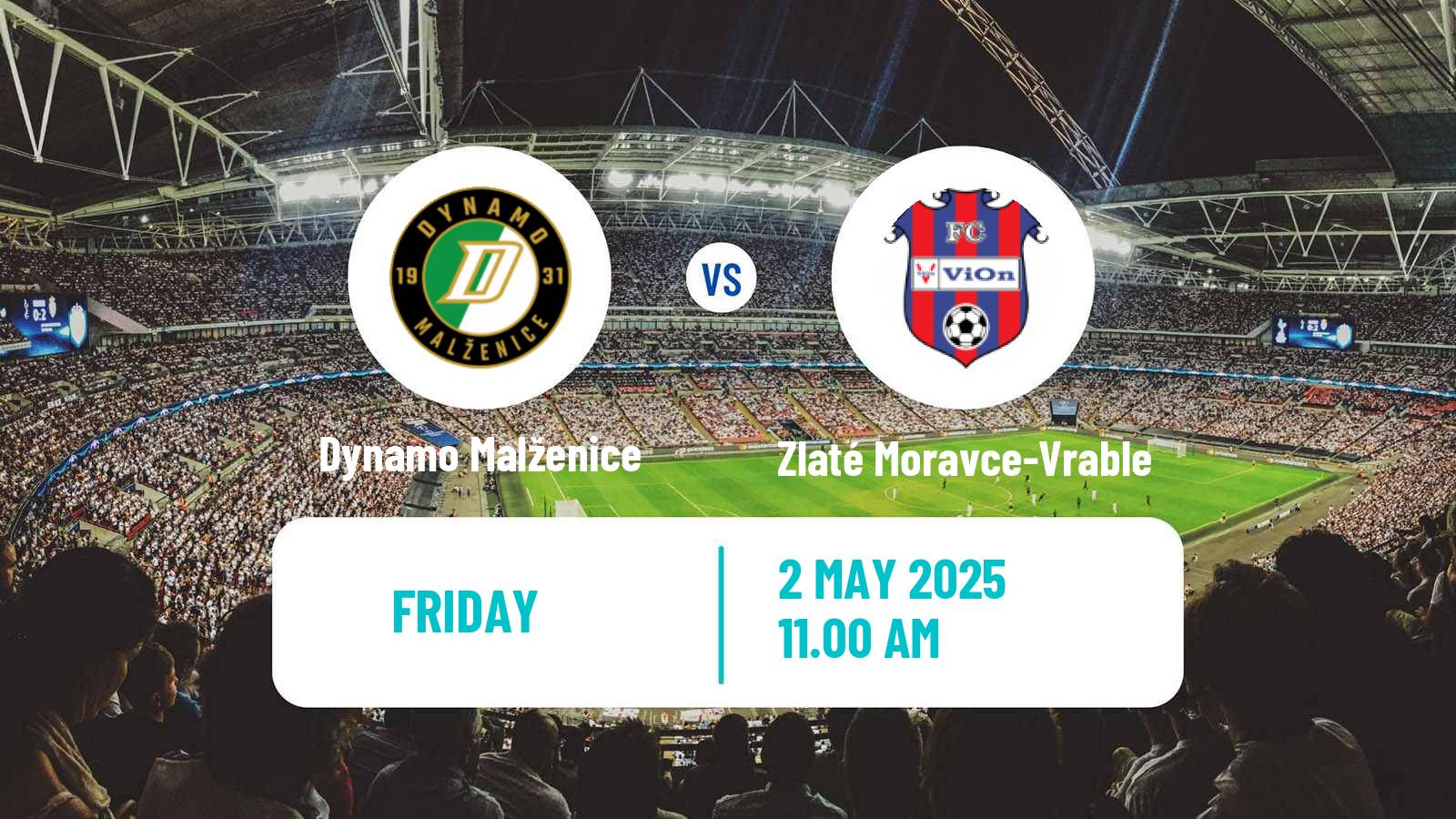 Football Slovak 2 Liga Dynamo Malženice - Zlaté Moravce-Vrable