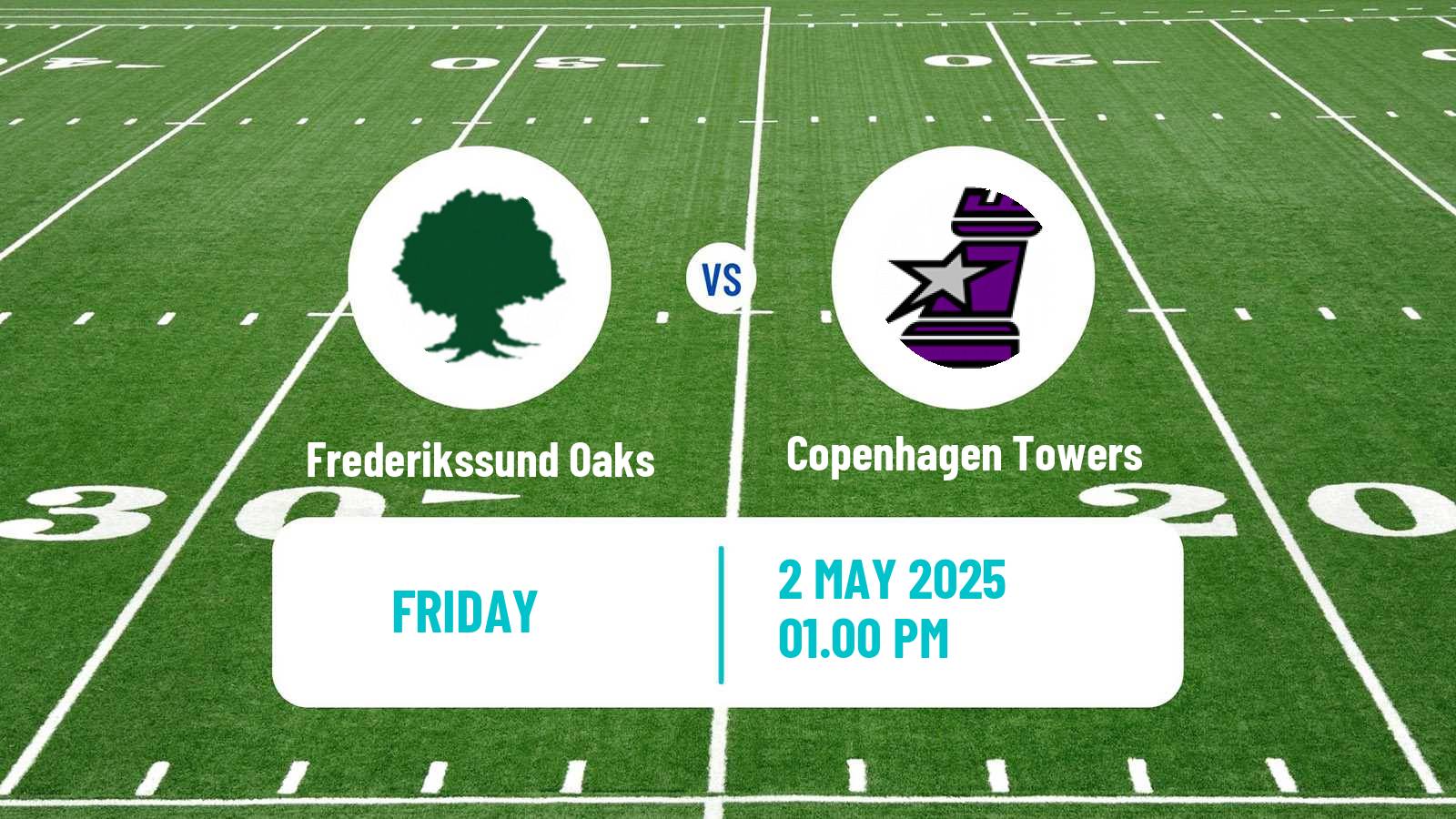 American football Danish National Ligaen American Football Frederikssund Oaks - Copenhagen Towers