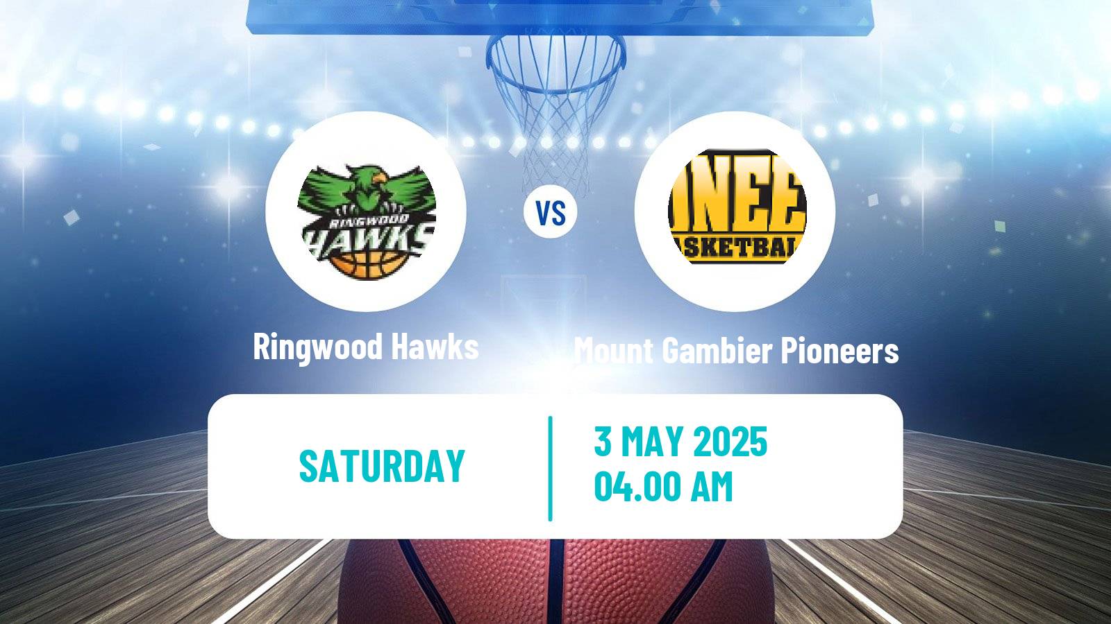 Basketball Australian NBL1 South Women Ringwood Hawks - Mount Gambier Pioneers