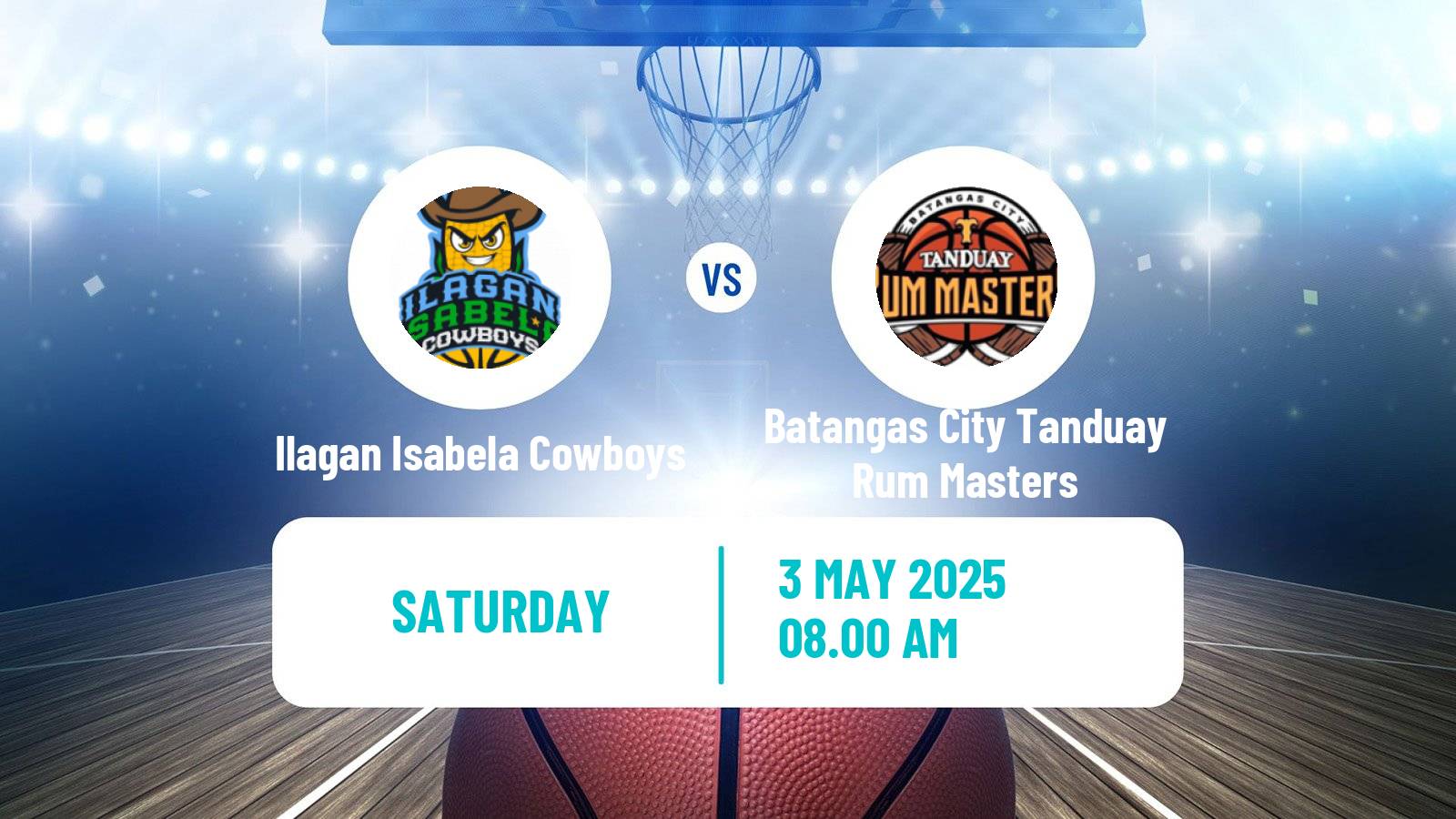 Basketball Philippines MBPL  Ilagan Isabela Cowboys - Batangas City Tanduay Rum Masters