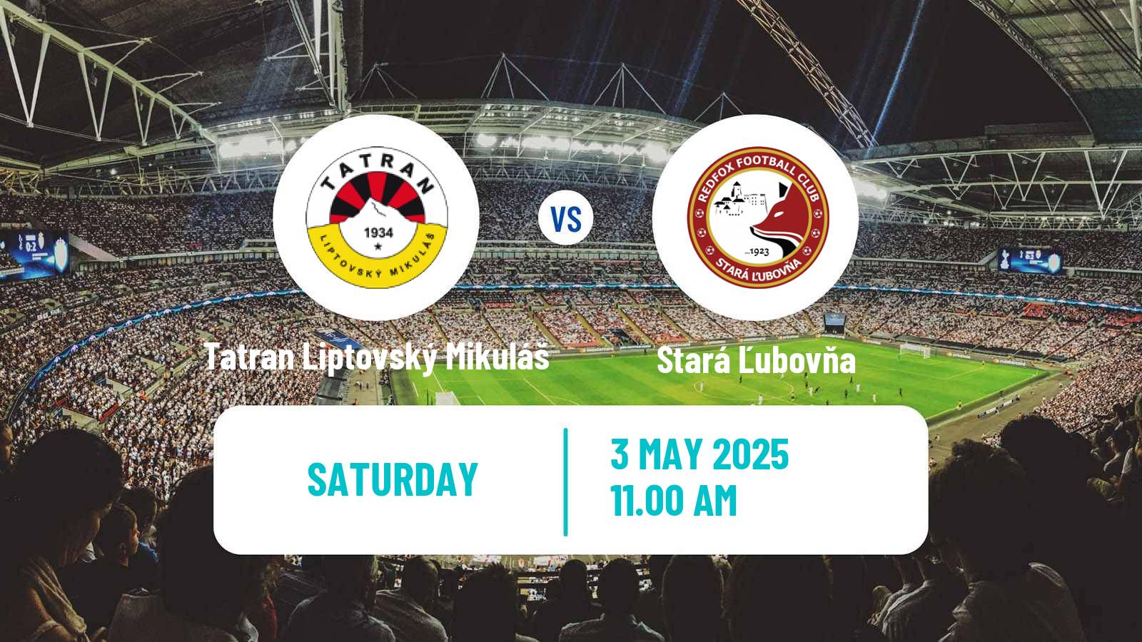 Football Slovak 2 Liga Tatran Liptovský Mikuláš - Stará Ľubovňa