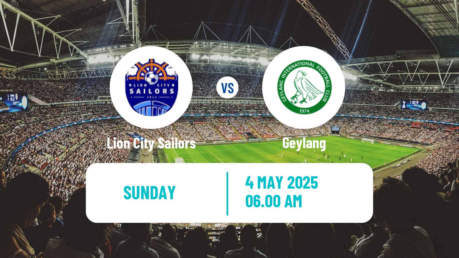 Soccer Singapore Premier League Lion City Sailors - Geylang