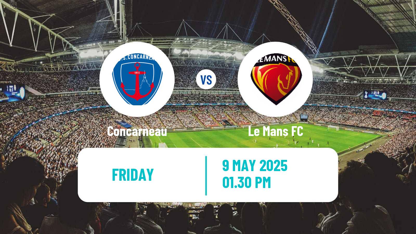 Soccer French National League Concarneau - Le Mans
