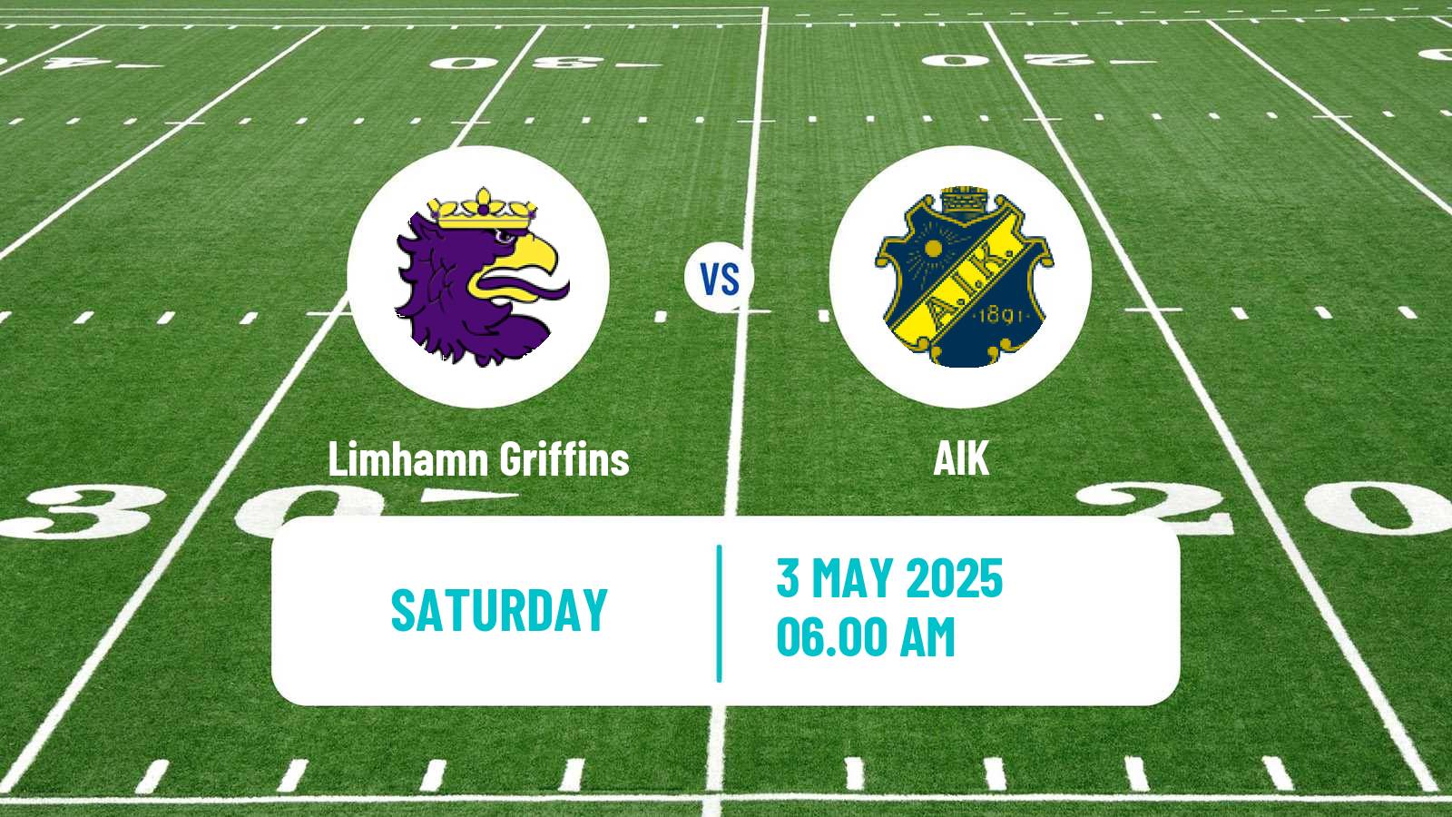 American football Swedish Superserien American Football Limhamn Griffins - AIK