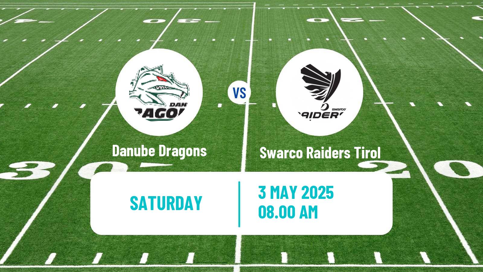 American football Austrian Football League Danube Dragons - Swarco Raiders Tirol