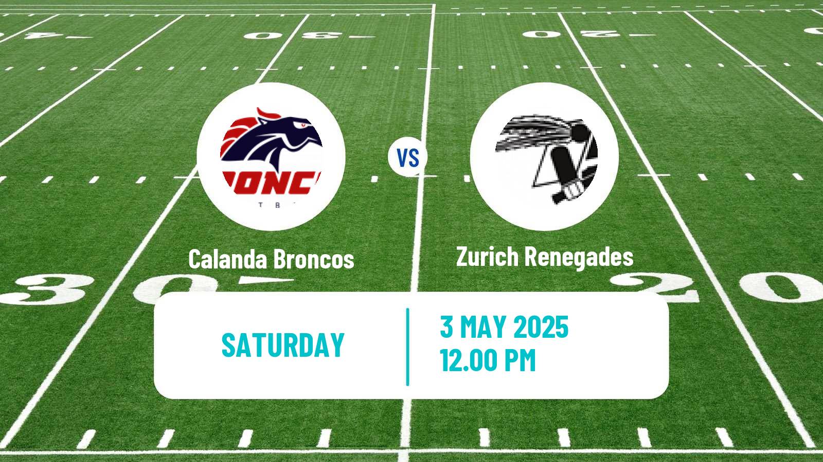 American football Swiss NLA American Football Calanda Broncos - Zurich Renegades