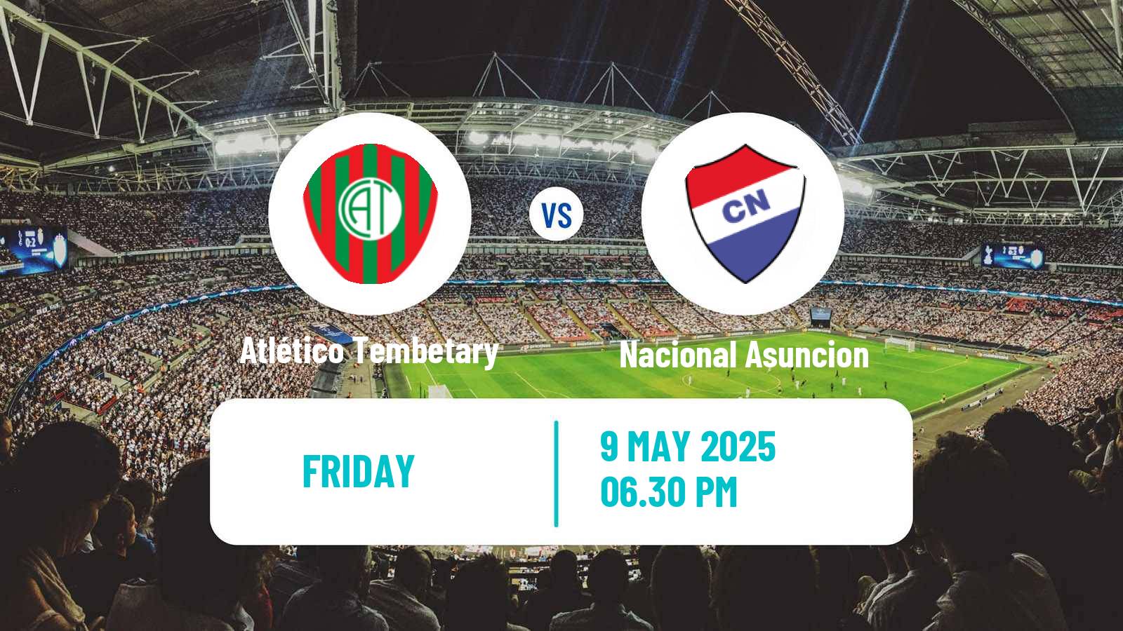 Soccer Paraguayan Primera Division Atlético Tembetary - Nacional Asuncion