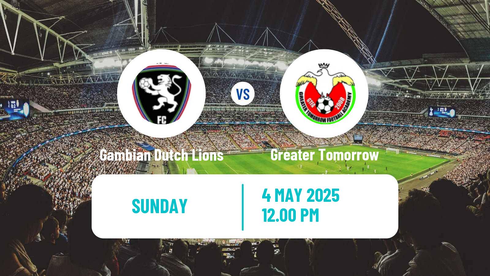 Soccer Gambian GFA League Gambian Dutch Lions - Greater Tomorrow