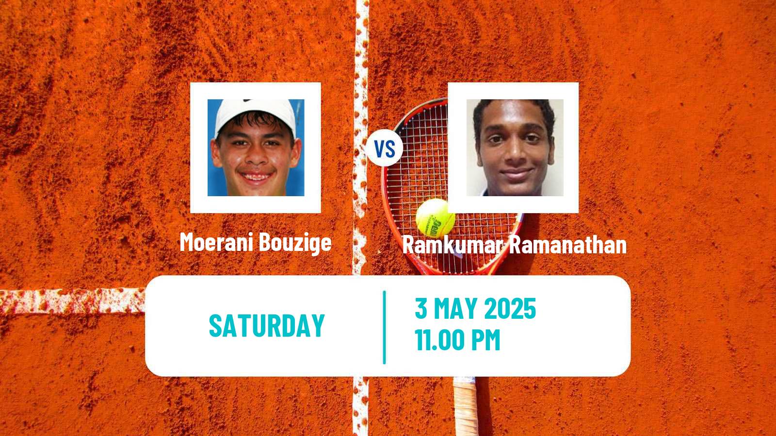 Tennis Wuxi Challenger Men Moerani Bouzige - Ramkumar Ramanathan