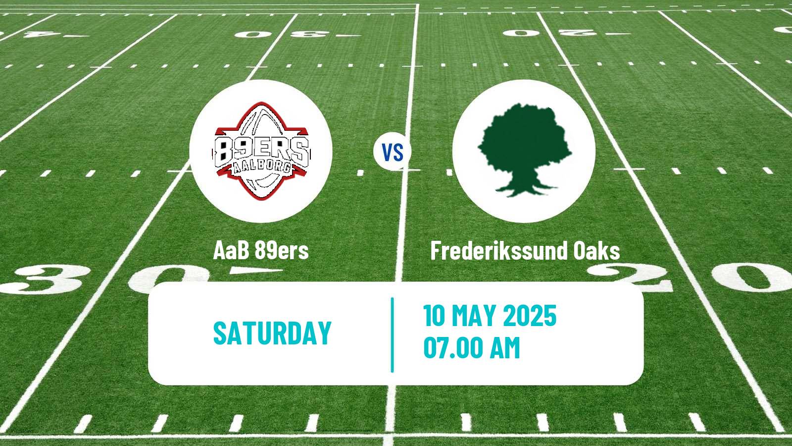 American football Danish National Ligaen American Football AaB 89ers - Frederikssund Oaks